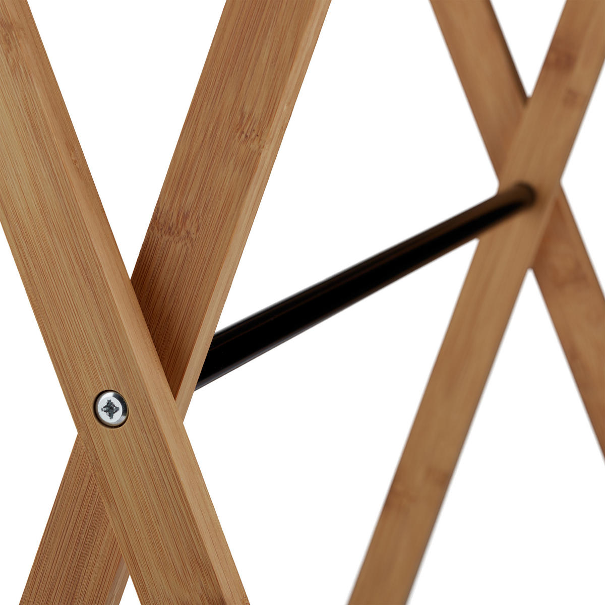 HANDTUCHHALTER - Multicolor, Holz/Metall (60.5/87/37.5cm) - Relaxdays