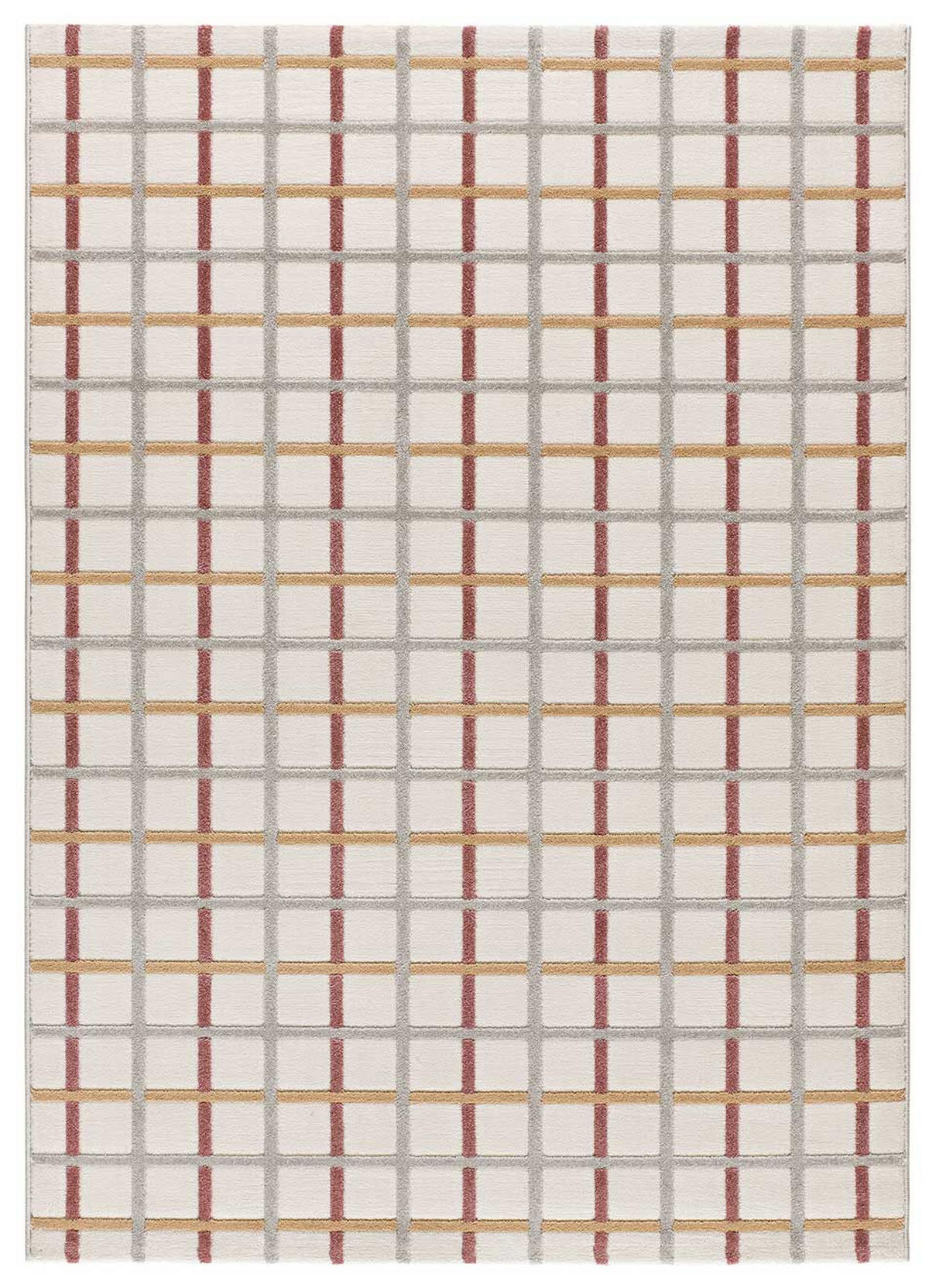 WEBTEPPICH mit geometrischem Muster Rosa Karisma 133/190 cm - Weiß/Grau, Naturmaterialien/Textil (133/190cm) - Atticgo