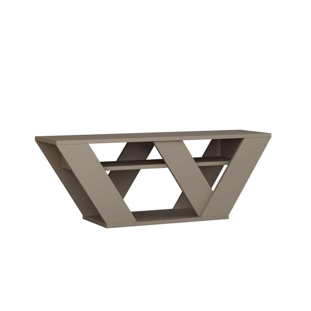 TV-MÖBEL 3 Regale L110 cm - Pipralla - Taupe, Holzwerkstoff (30/40/12cm) - Calicosy