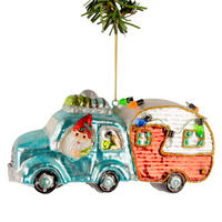 WEIHNACHTSKUGEL Im Urlaub 15 cm - Multicolor, Glas (6/8/1cm)