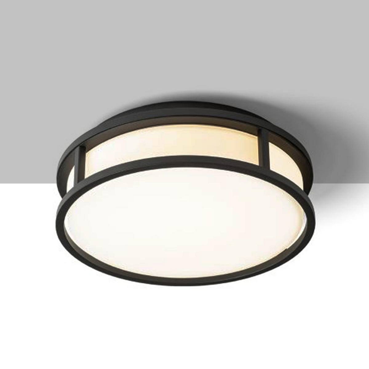 DECKENLEUCHTE GRANDE LED 25 Opalglas 12 W IP44 - Chromfarben, Glas (25/25/82cm) - Rendl