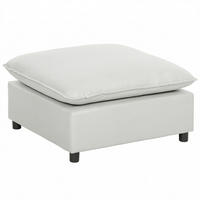 HOCKER DE-16457 große quadratische Sitzfläche Grau - Grau, Holzwerkstoff (75/40/75cm) - ComfortXL