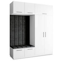 GARDEROBENSCHRANK REMA 200/240/60 cm Modern Weiß - Weiß, Holzwerkstoff (200/240/60cm) - MASSENO