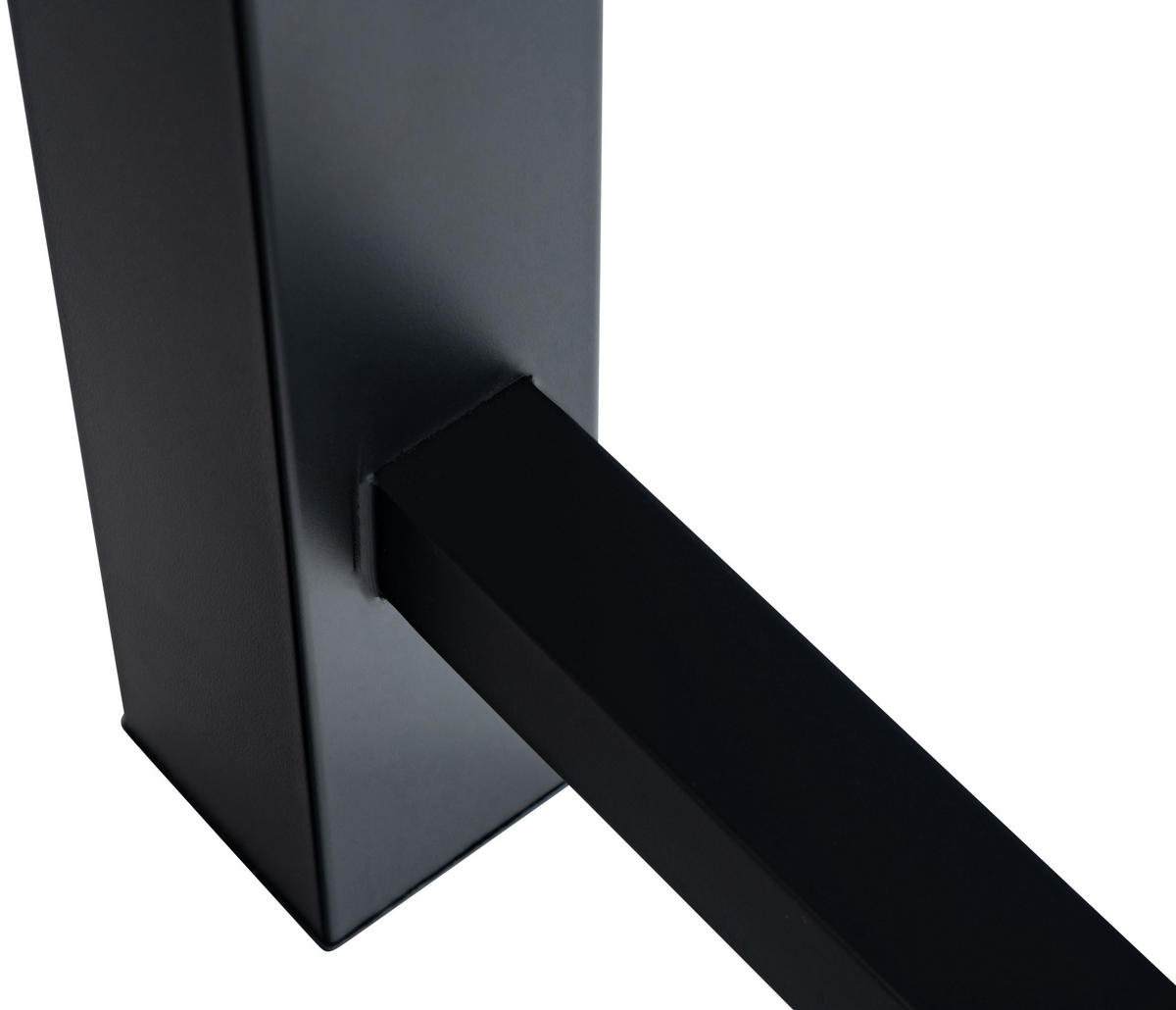 TISCHBEIN eckig 10/80/75 cm Metall schwarz - Schwarz, Metall (10/75/80cm) - CLP