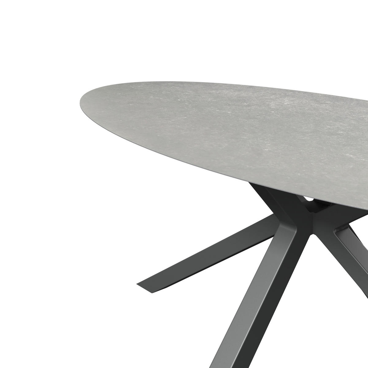 GARTENTISCH Bari Anthrazit ca. 200 /100 /75 cm - Anthrazit, Metall (200/100/75cm) - Mömax