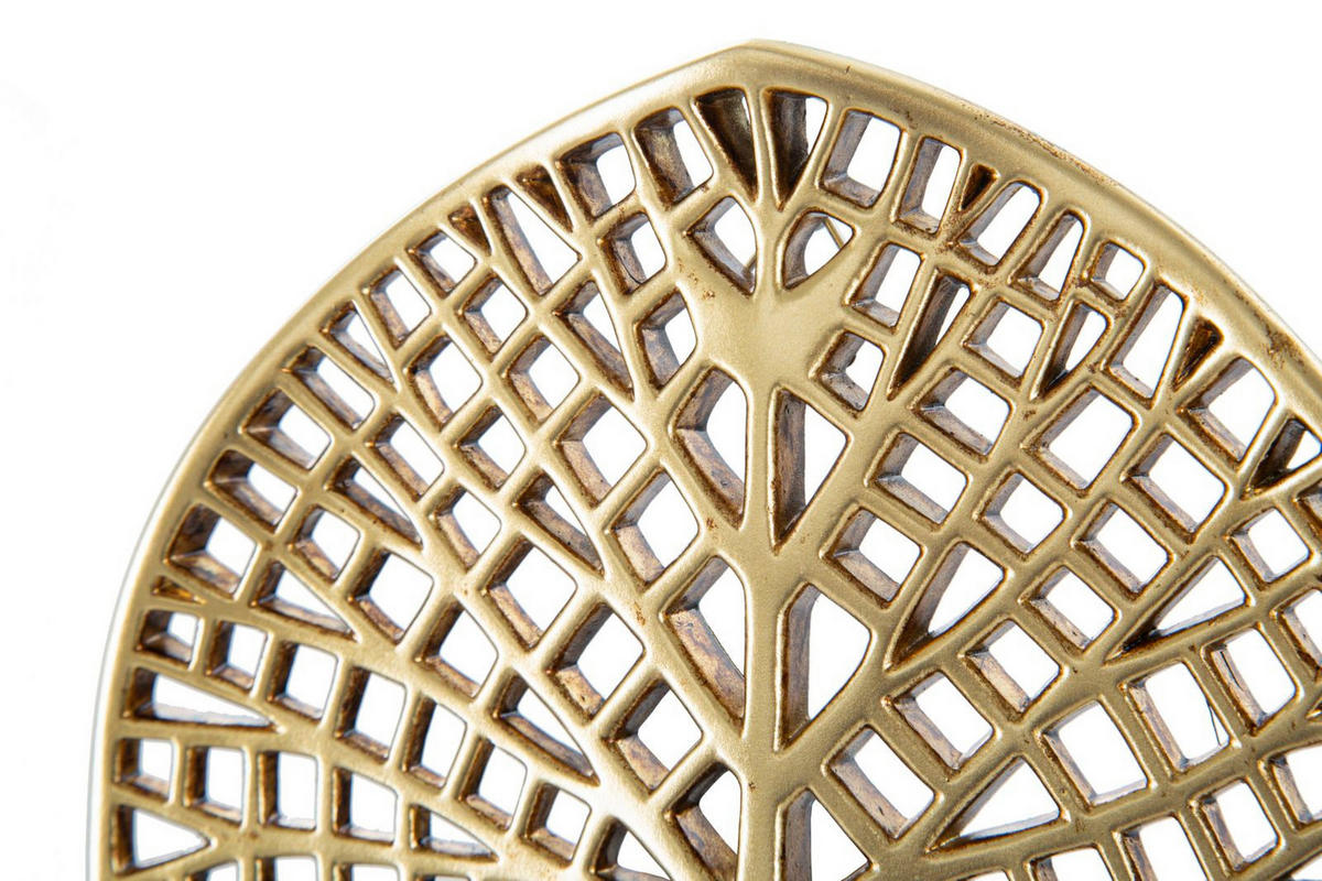 WANDKERZENHALTER Lotus, goldfarben und schwarz, Polyresin und Eisen, 20 x 8 x 22,2 cm - Goldfarben/Schwarz, Kunststoff/Metall (20/22.2/8cm) - Mauro Ferretti