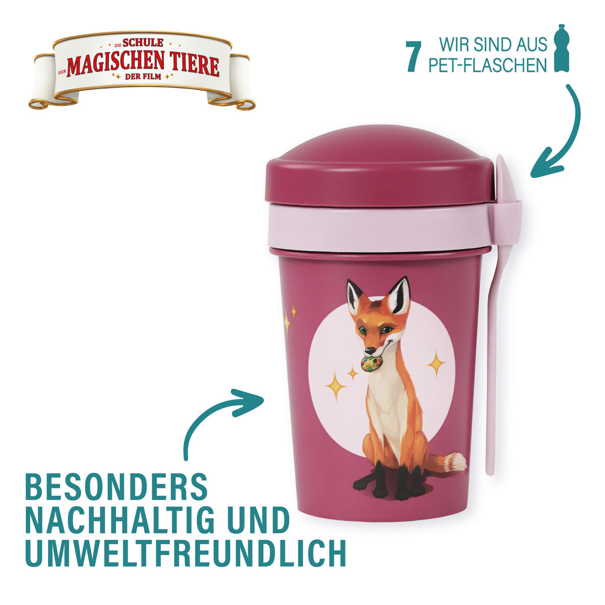 MÜSLIBECHER To Go 540 ml - Rot, Kunststoff (11.3/11/16cm) - Stoneline