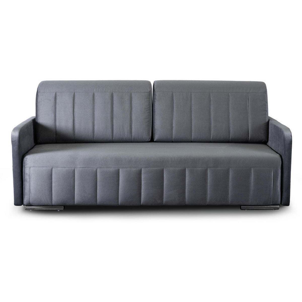 SCHLAFSOFA LUMO Schlaffunktion Zweisitzer Grau - Grau, Holz/Textil (204/91/96cm) - makarowski meble