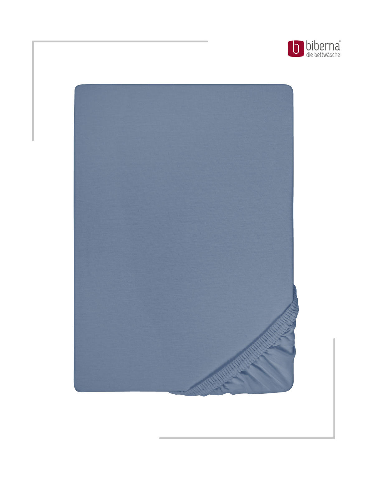 SPANNBETTTUCH Premium Jersey blau, 140x200 cm - 160x200 cm - Blau, Textil (160/200cm) - biberna
