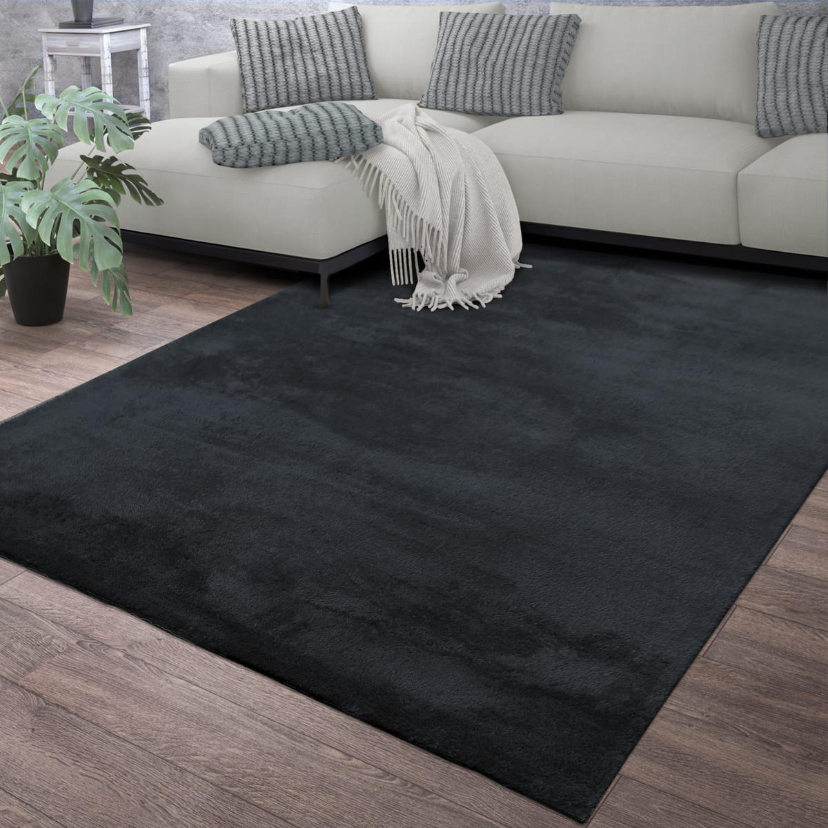 FLACHWEBETEPPICH Navy 100 x 200 cm - Blau, Kunststoff (100/200cm) - TT Home