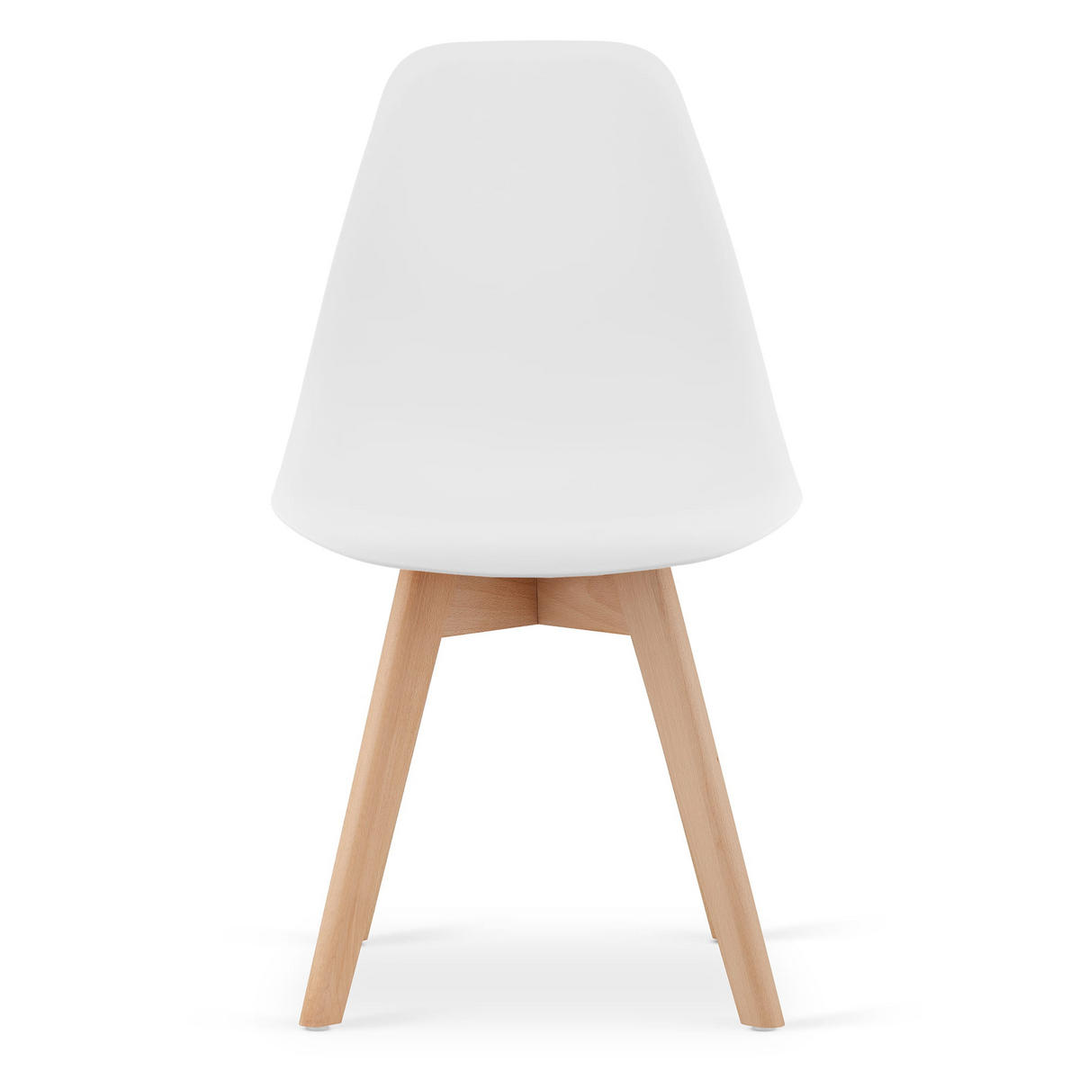 STUHL ATRI 1 Stück, Weiß Hölzerne Buchenbeine - Weiß, Holz/Textil (46/80/55cm) - Komodee