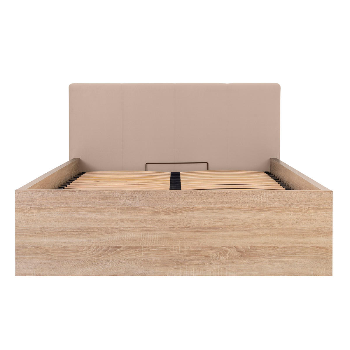 BOXSPRING POSTEL 140/200 Edwin Světlé dřevo a béžová - hnědá, kompozitní dřevo (140/200cm) - Petits-meubles