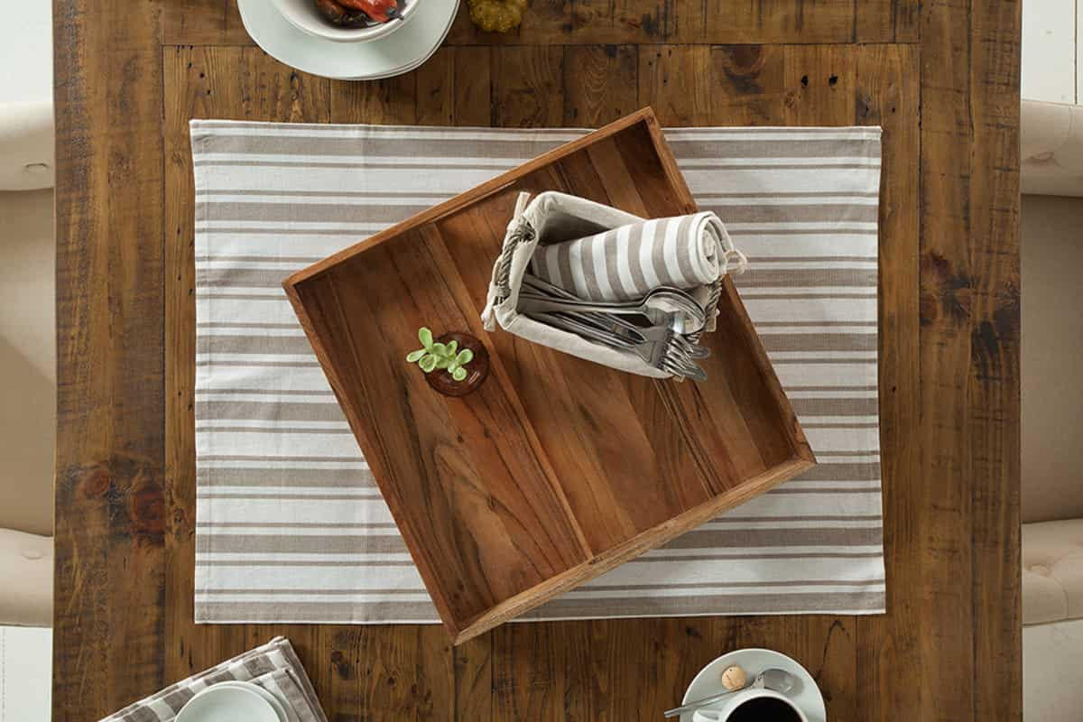 TABLETT CIANO Akazie Natur 40cm - Braun, Holz (40/6/40cm) - riess-ambiente
