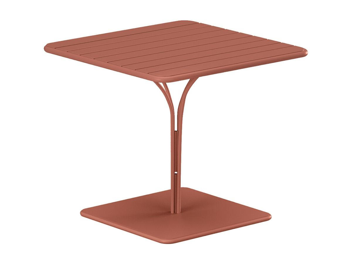 GARTENTISCH - L. 80 cm - Metall - Terracotta - MIRMANDE von MYLIA - Braun, Metall (80/80/75cm) - Vente-Unique