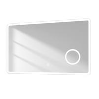 BADSPIEGEL mit Beleuchtung mit Integriertem Schminkspiegel 100/60/3,5 cm - Transparent, Glas (100/60/3.5cm) - EMKE