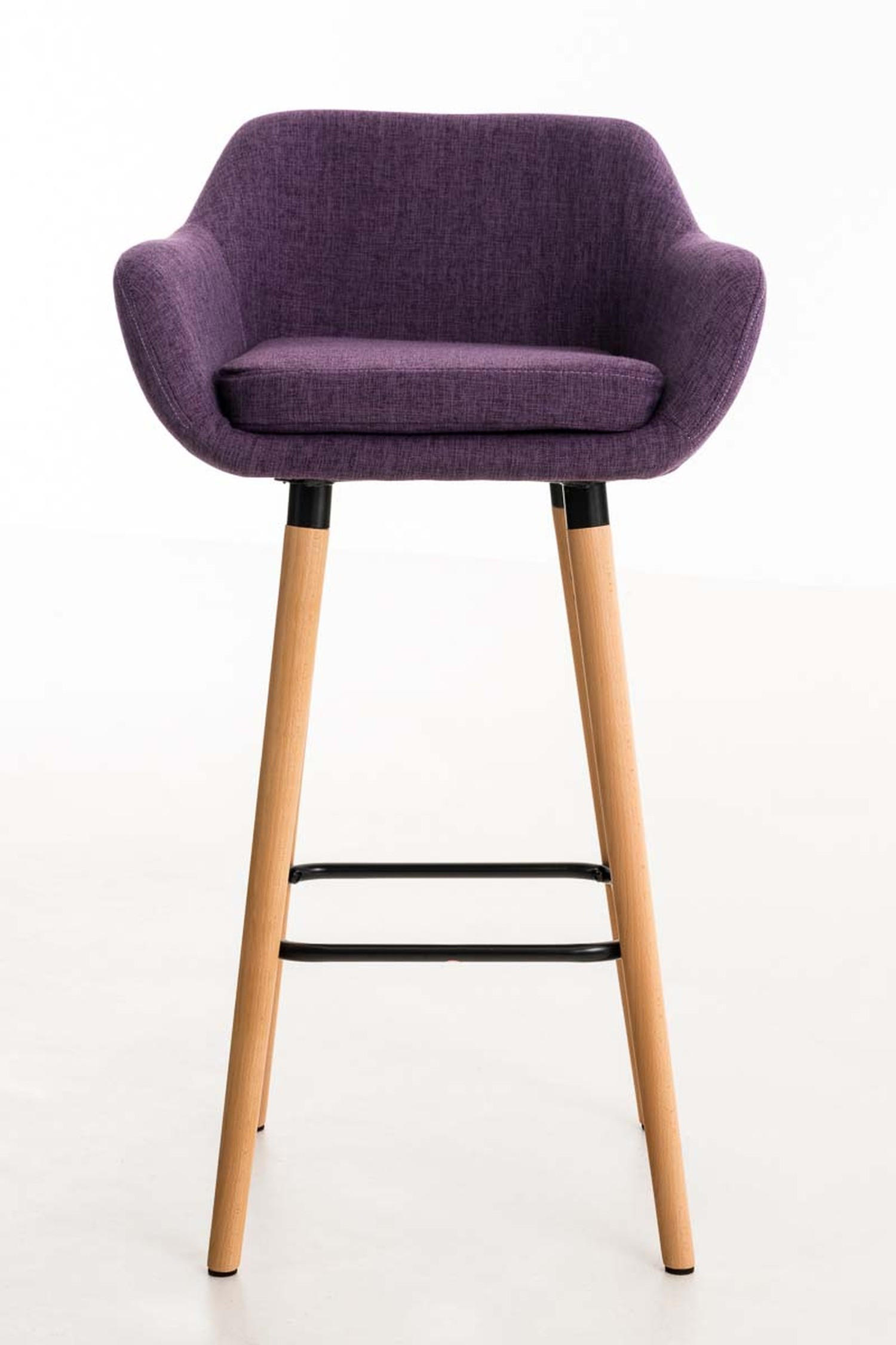 BARHOCKER Grande, Gestell Holz, Stoff Lila - Lila/Braun, Holz/Textil (55/99/46cm) - TPFLiving