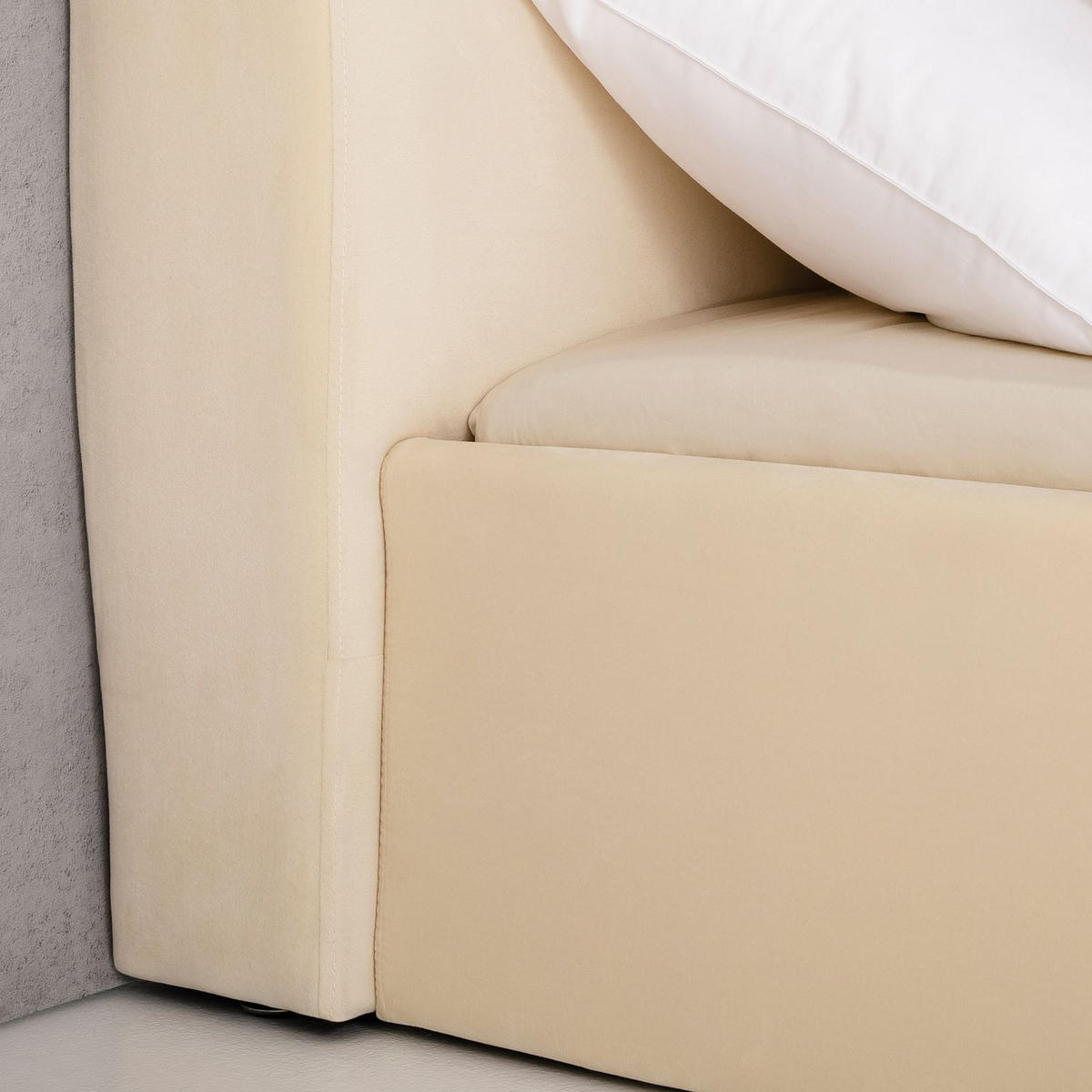 POLSTERBETT DREAM 180X200 CM - Creme, Textil (180/200cm) - IDIMEX