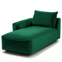 MODULLONGCHAIR - Dunkelgrün, Holz/Textil (170/82/105cm) - home24