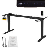 TISCHGESTELL HÖHENVERSTELLBAR LIFT S5 schwarz - Schwarz, Metall (68/180/118cm) - Albatros