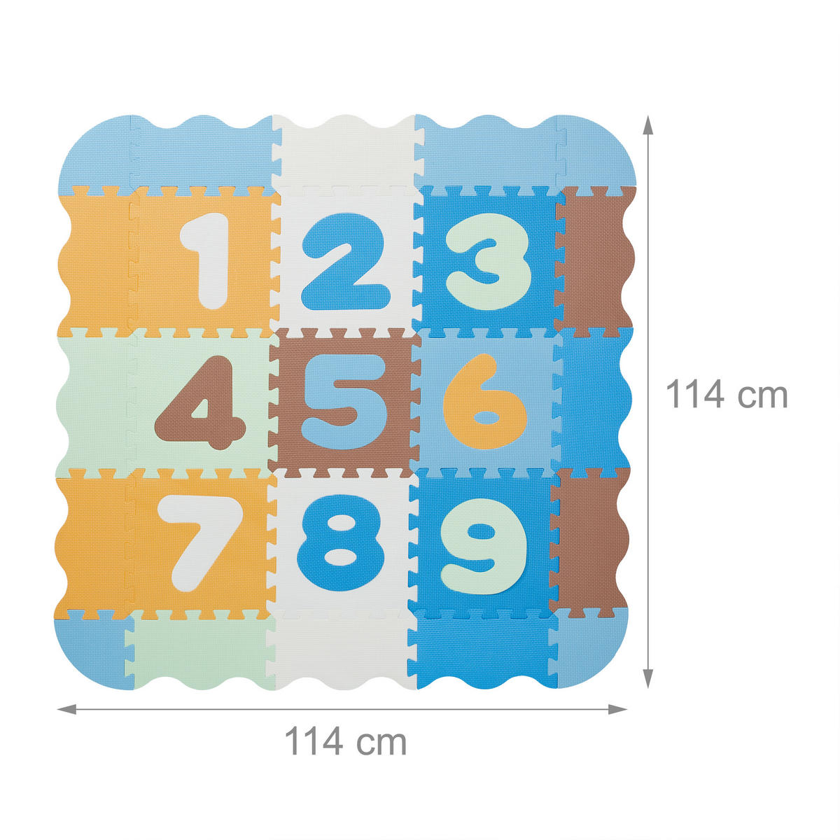34-TLG.PUZZLEMATTE - Multicolor, Textil (30/30cm) - Relaxdays