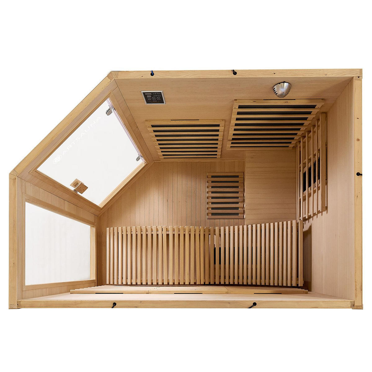 INFRAROTKABINE Esbjerg mit Triplex-Heizsystem & Hemlockholz - Naturfarben, Holz (130/190/190cm) - Artsauna