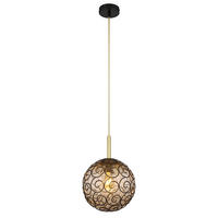 LED HÄNGELEUCHTE FITZ Grau Rauchglas - Grau, Glas (25/25/120cm) - Globo Lighting