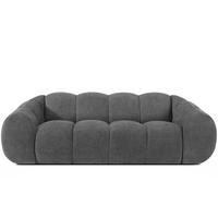3-SITZER SOFA FLAVA, Aschgrau - Grau, Holz/Holzwerkstoff (240/76/100cm) - KONSIMO®
