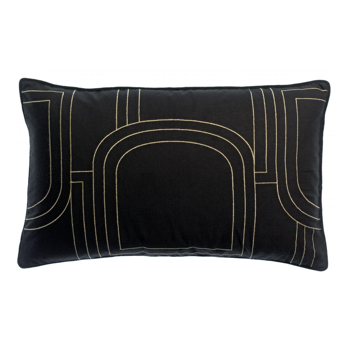 KISSEN Jaden kaviar 40 x 65 cm - Schwarz, Textil (40/65cm) - Vivaraise