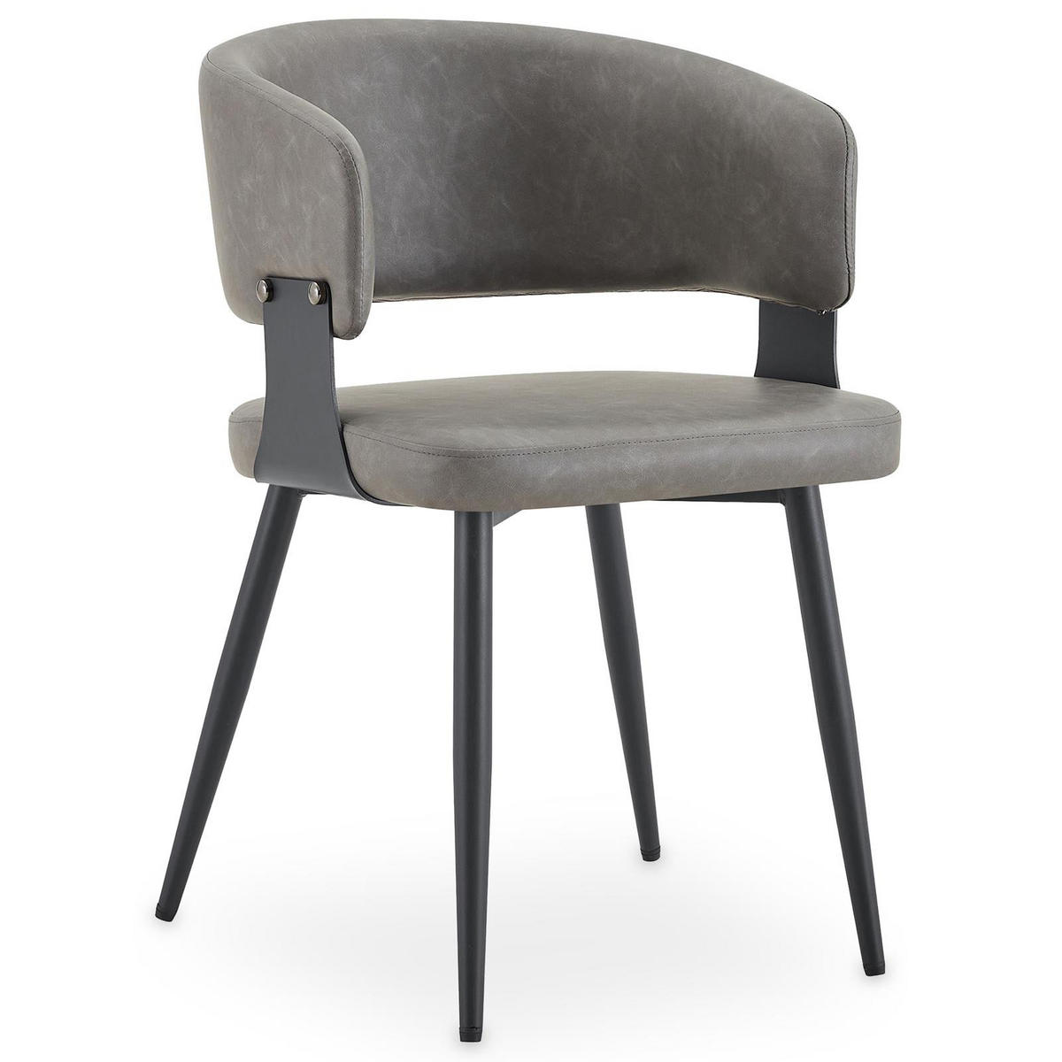 ESSZIMMERSTÜHLE PAVIA 2er-Set grau - Grau, Textil (54/80/59cm) - IDIMEX
