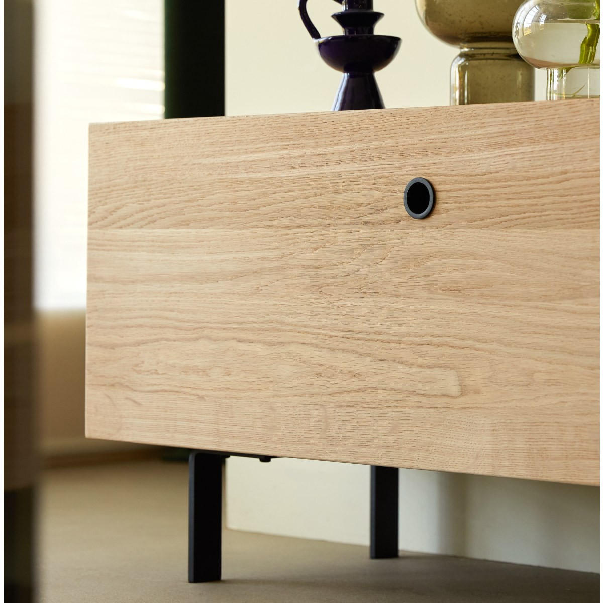 TV-SCHRANK Jeanne Natur aus Eiche - Naturfarben, Holz (160/50/40cm) - Tikamoon