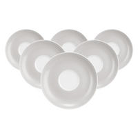 TEEUNTERTASSEN Liberty Pure Colors New Grey ø 13 cm 6er Set - Grau, Keramik (13cm) - Seltmann Weiden