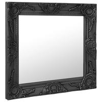 WANDSPIEGEL im Barock-Stil 50x50 cm Schwarz - Schwarz, Holz (50/50/50cm) - furnicato