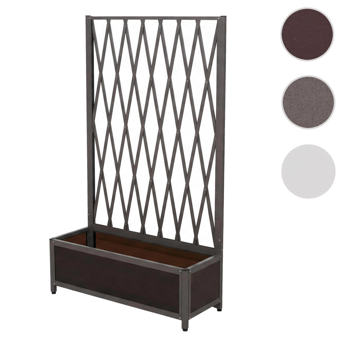 RANKGITTER Grau - Grau, Metall (90/152/35cm) - MCW