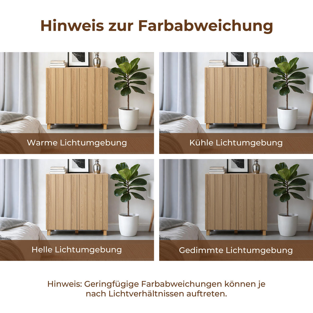SIDEBOARD | B80 x T35 x H80 cm - Eichefarben, Holz/Holzwerkstoff (80/80/35cm) - Hometopia