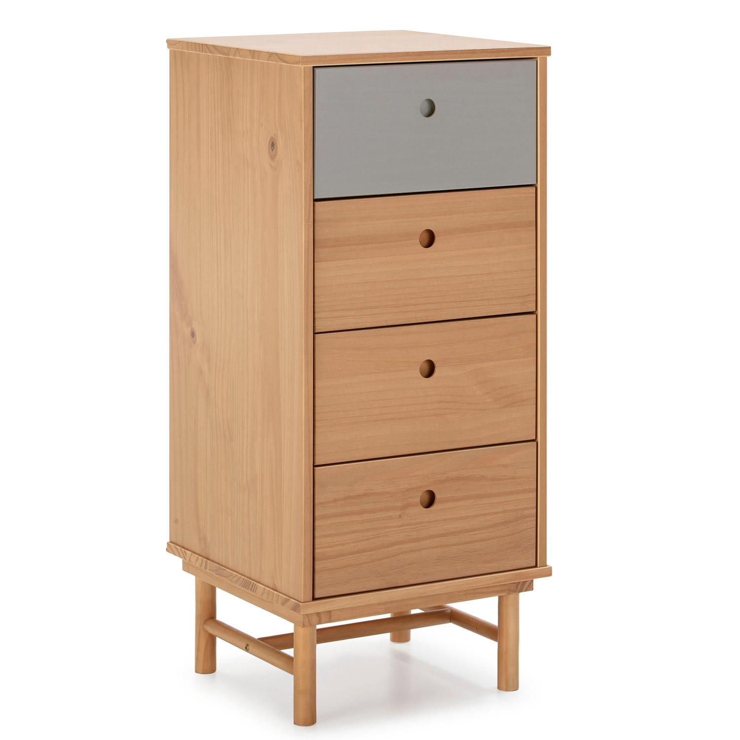 KOMMODE 40/94/40 Magnus - Wildeiche, Holz (40/94/40cm)