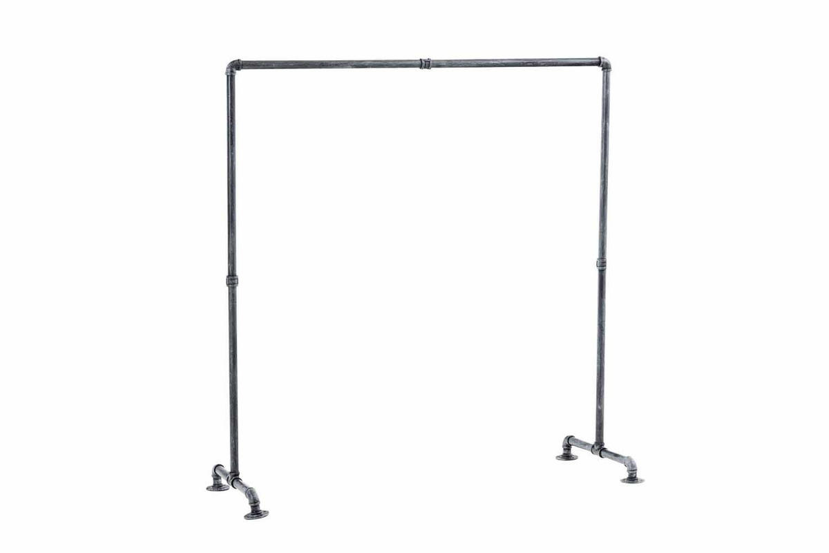 KLEIDERSTÄNDER 150 cm-silber-Metall - Silberfarben, Metall (150/150/55cm) - CLP