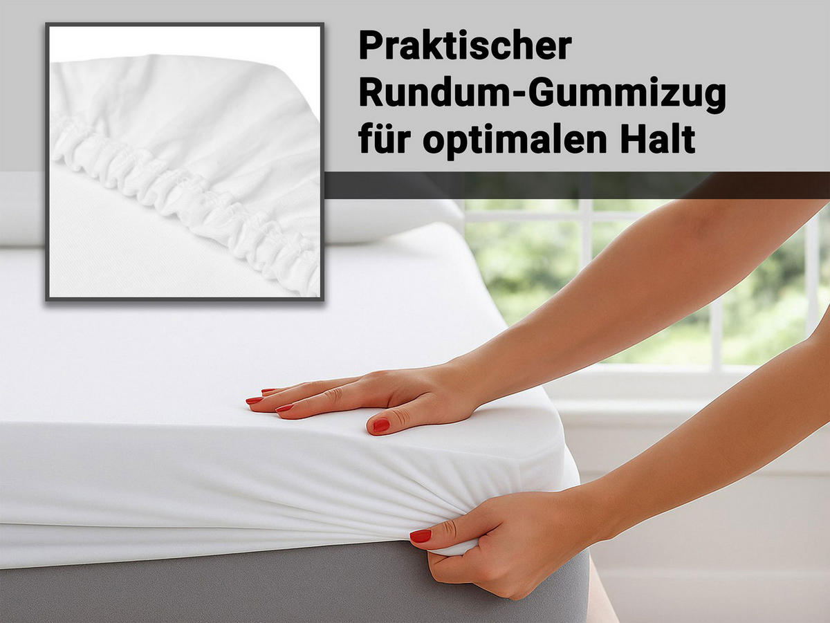 SPANNBETTLAKEN, 180x200 cm, 100% Baumwolle, Weiß - Weiß, Textil (180/200cm) - Zollner