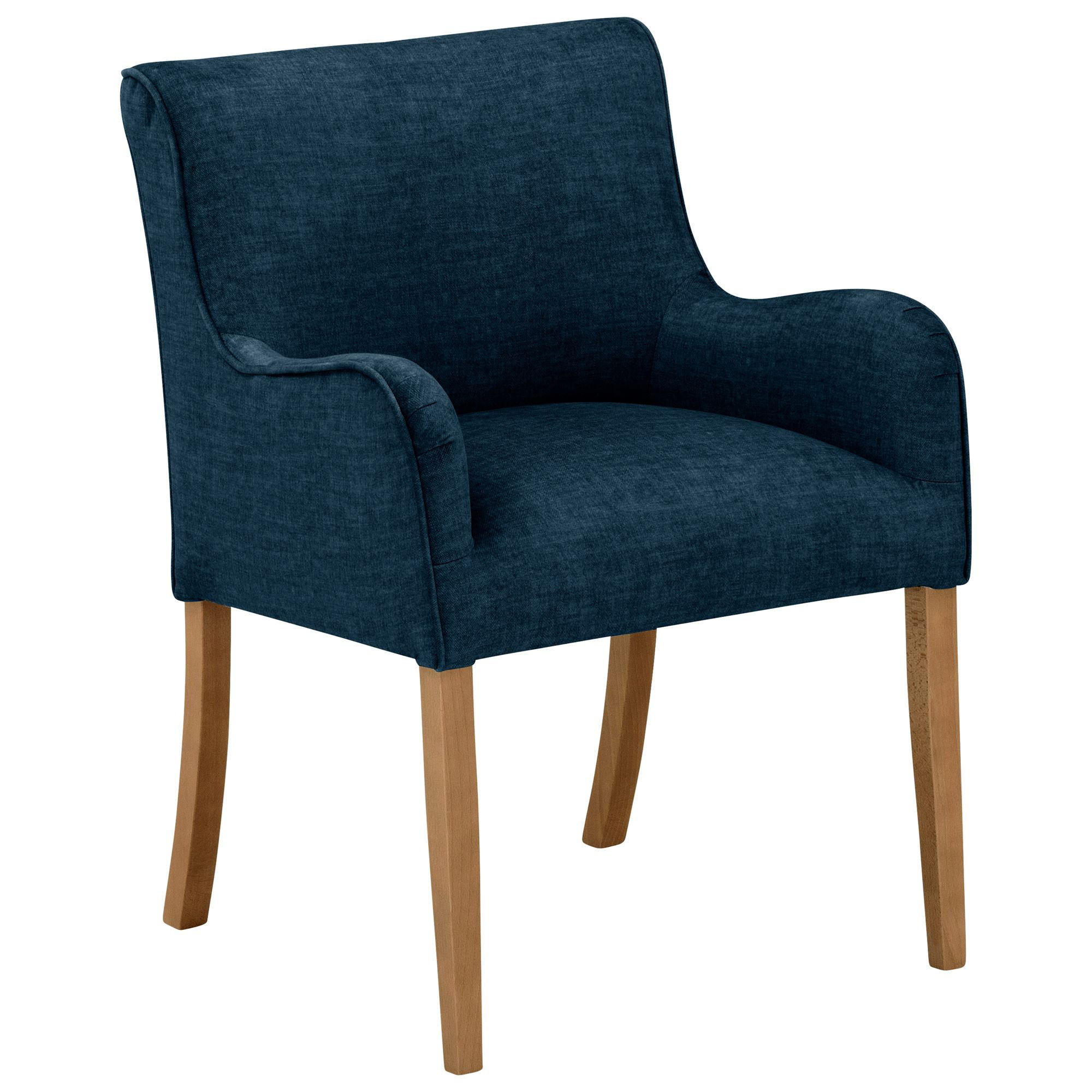 POLSTERSTUHL Katryn Samtvelours dunkelblau - Dunkelblau, Kunststoff (55/81/58cm) - 58aufmkessel