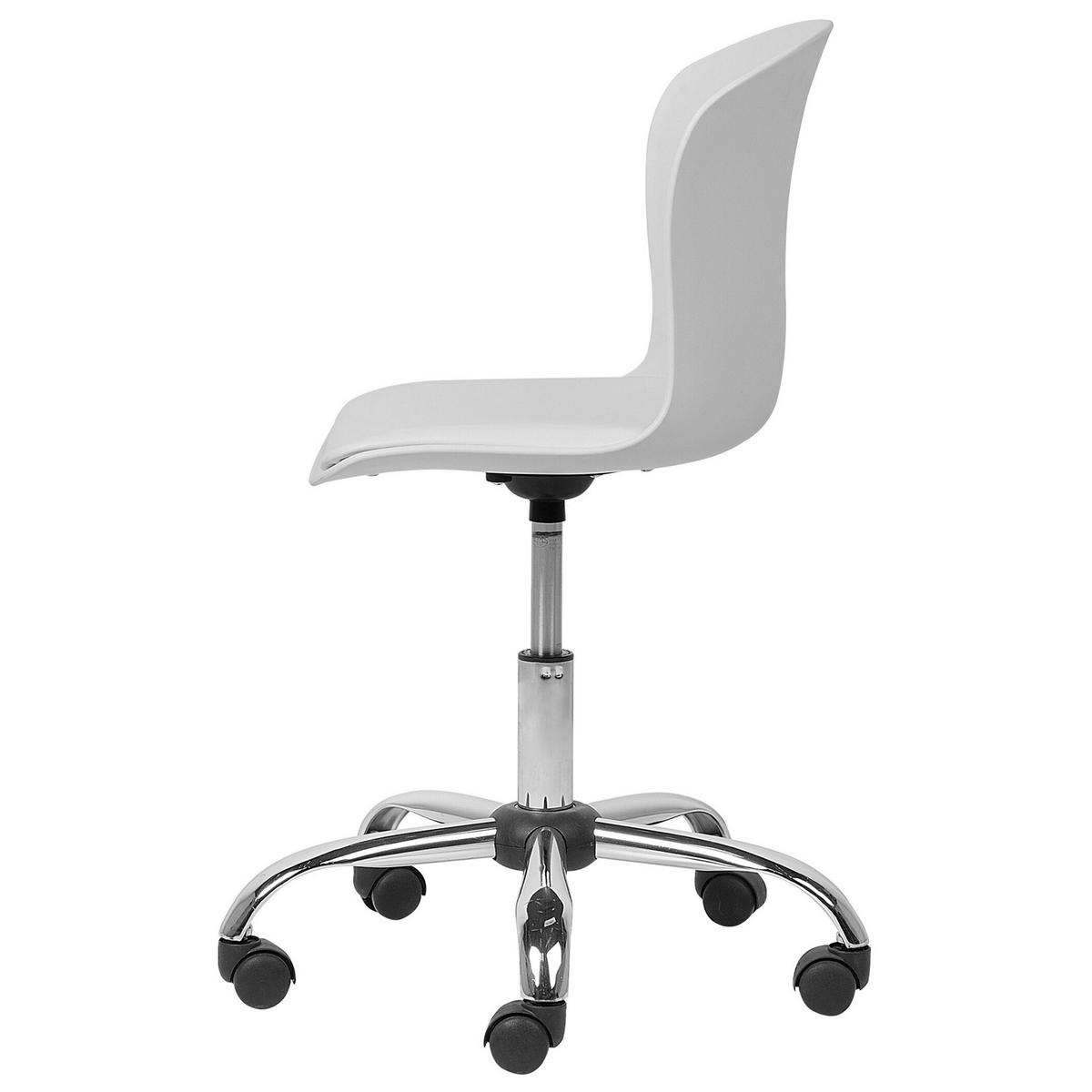 BÜRODREHSTUHL Kunststoff Weiß Vamo - Weiß, Kunststoff/Textil (60/75/60cm) - Beliani