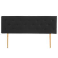 KOPFTEIL LULINE 160X190 CM - Schwarz, Textil (160/92/7cm) - IDIMEX