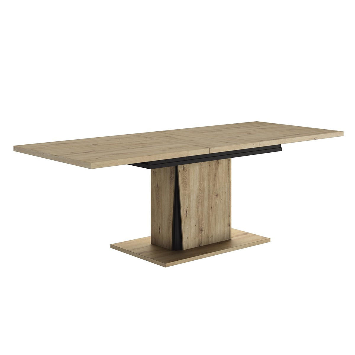 ESSTISCH Extensible Crack 180/225 cm - Französische Herstellung - Eichefarben, Holzwerkstoff (180/90/78cm) - Calicosy