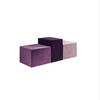 HOCKER Cord Rechteck Lila 3er-set - Lila, Textil (55/40/55cm) - Vercart