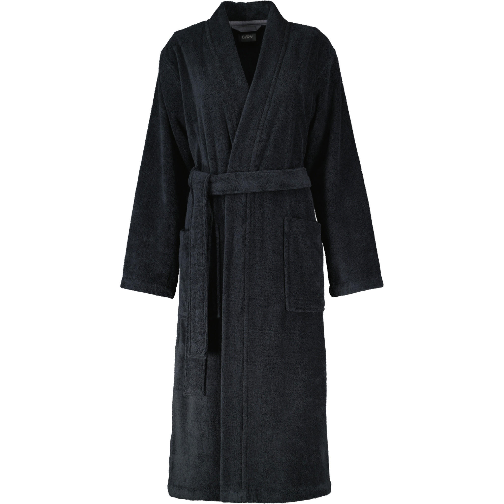 BADEMANTEL DAMEN KIMONO UNI 826 LAVA - 97 - Schwarz, Textil (Lnull) - Cawoe