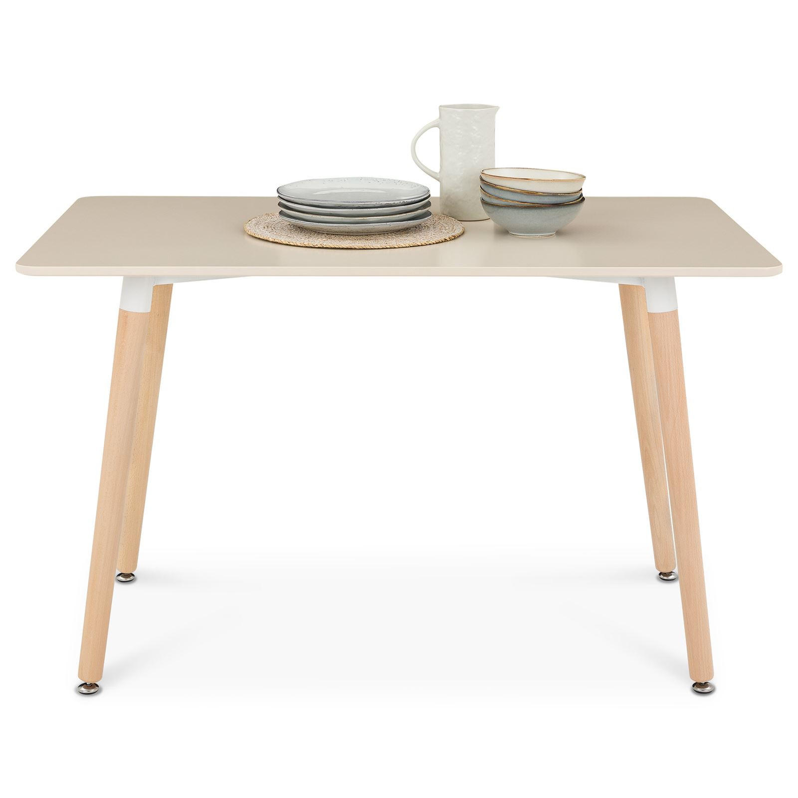 ESSTISCH SHANNON cremeweiß - Creme, Holz/Holzwerkstoff (70/120/75cm) - IDIMEX