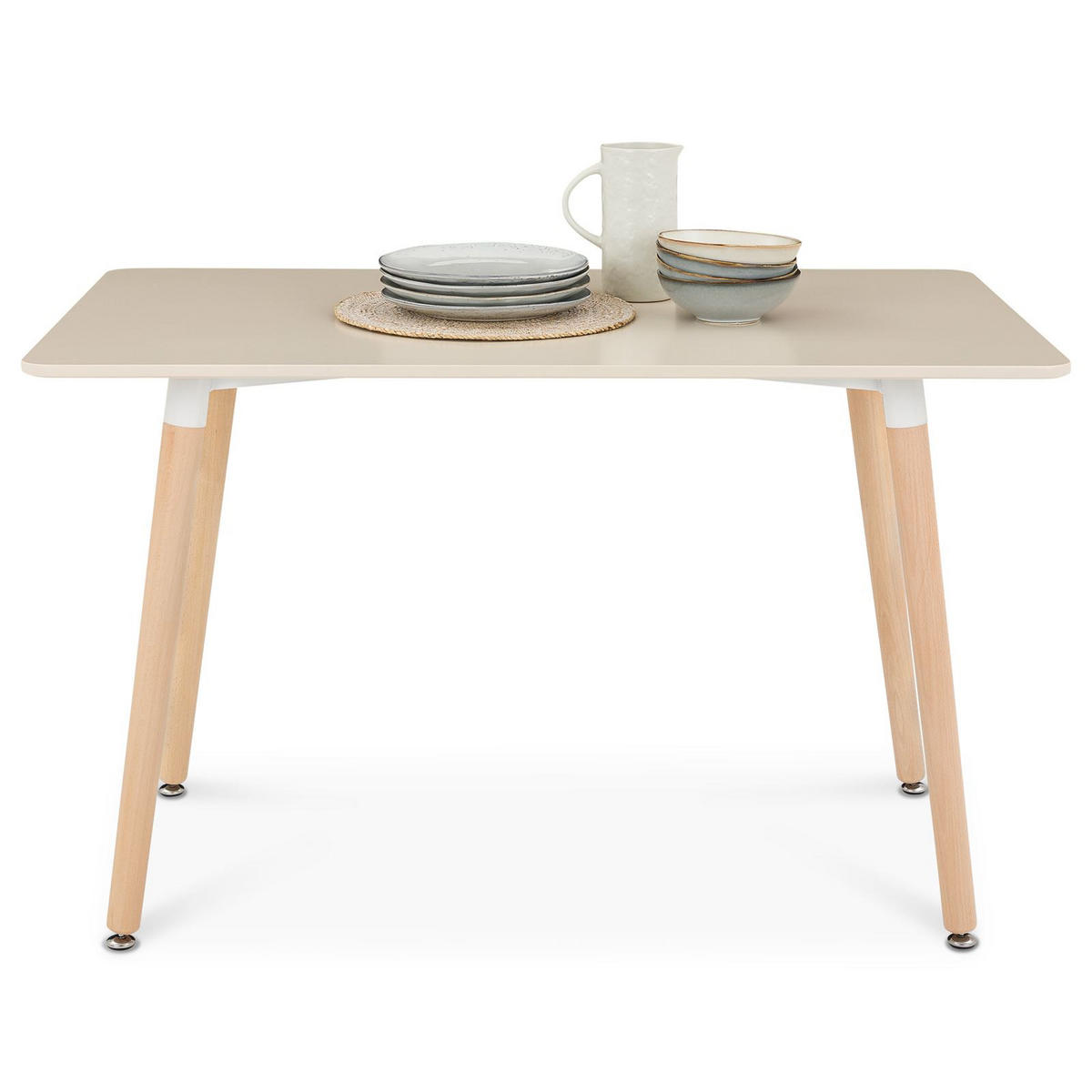 ESSTISCH SHANNON cremeweiß - Creme, Holz/Holzwerkstoff (70/120/75cm) - IDIMEX