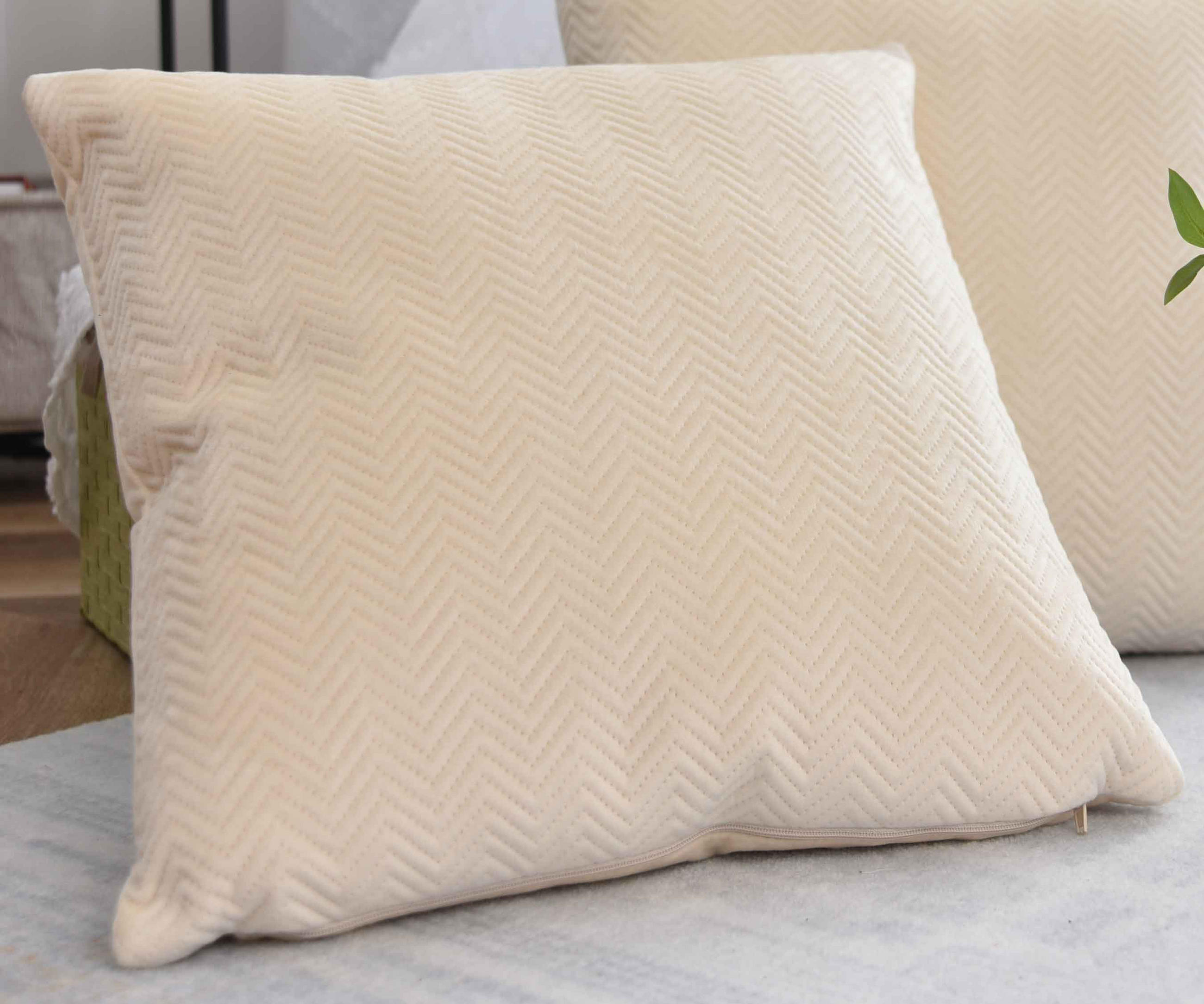 DEKOKISSEN Greta 45x45 cm Creme - Creme, Textil (45/45cm)