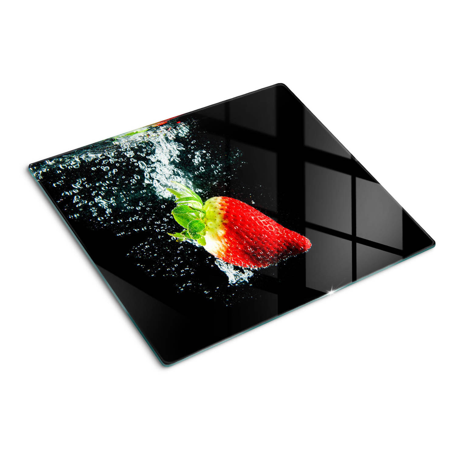 GLASPLATTE 60x52 cm Erdbeerwasser - Rot, Glas (60/0.4/52cm) - TULUP