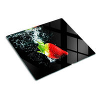 GLASPLATTE 60x52 cm Erdbeerwasser - Rot, Glas (60/0.4/52cm) - TULUP