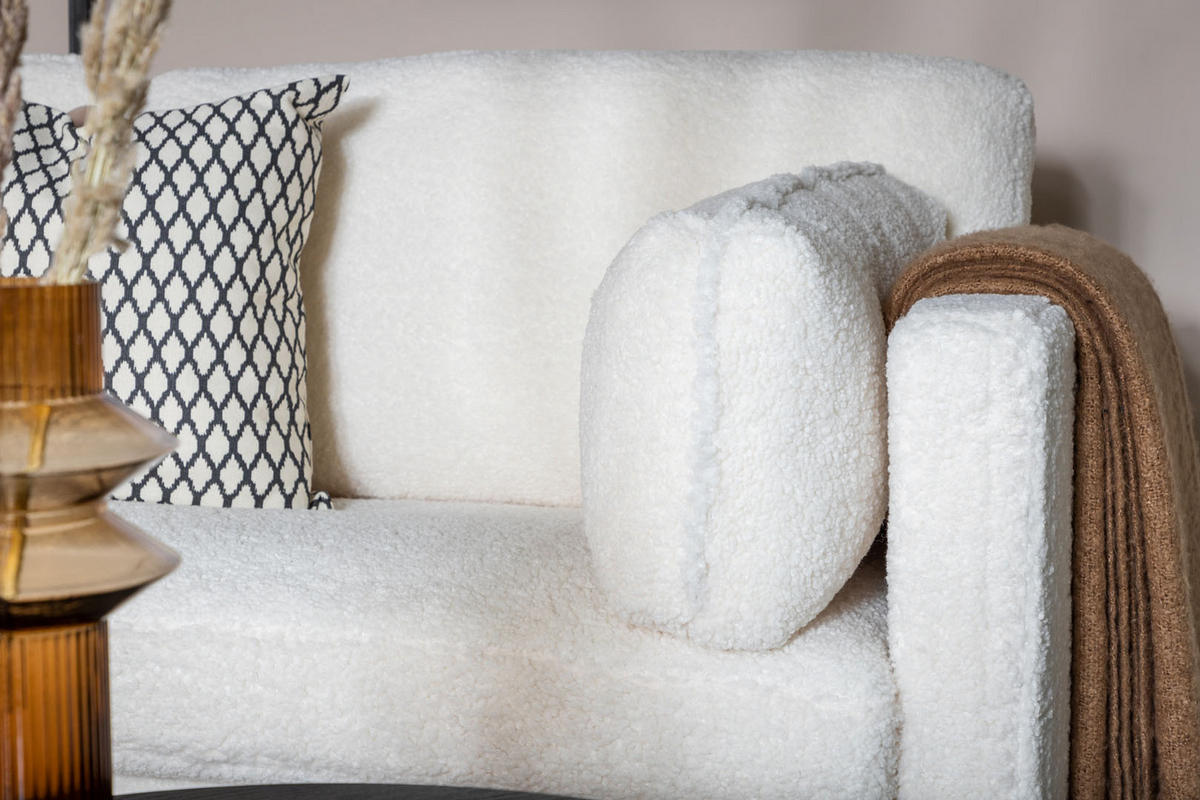 3-SITZER-SOFA weiß - Weiß, Textil (203/84/86cm) - ebuy24
