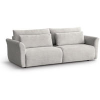 SCHLAFSOFA Samir 3-Sitzer beige - Beige/Schwarz, Kunststoff/Textil (240/92/108cm) - Beautysofa